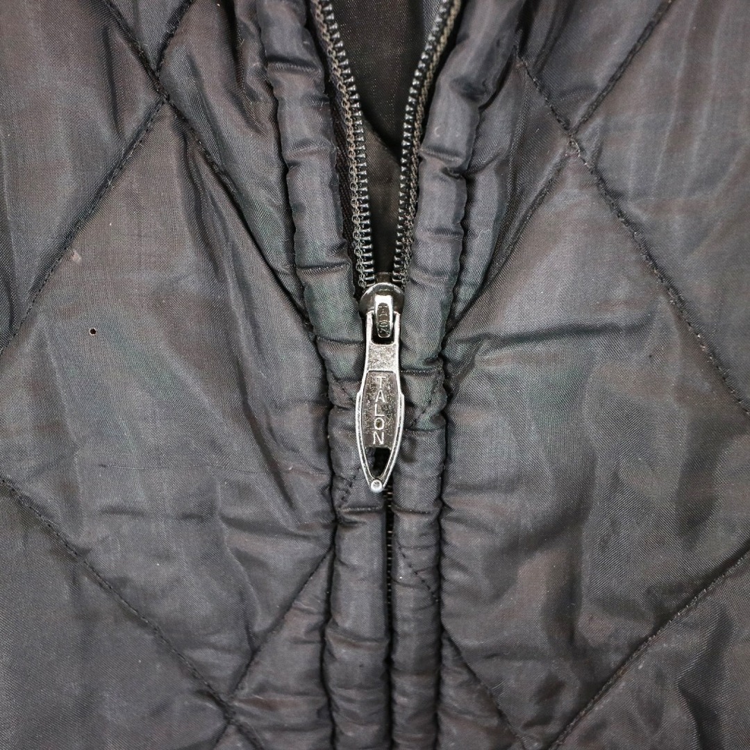 Lee(リー)の70年代 USA製 Lee リー 中綿キルティング ジャケット 防寒 ロケットタロン ブラック (メンズ  XL相当) 中古 古着 N9301 メンズのジャケット/アウター(テーラードジャケット)の商品写真