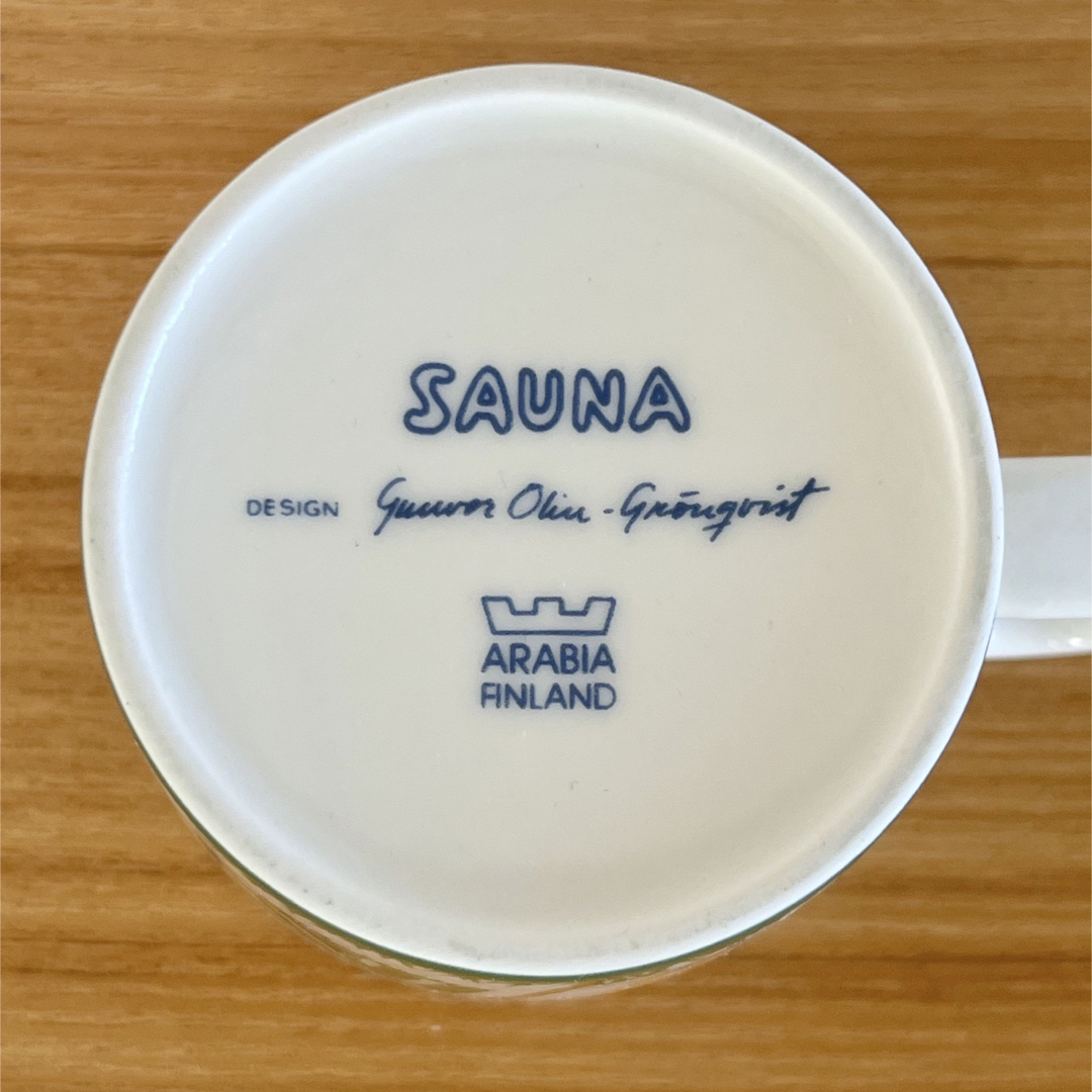 ARABIA(アラビア)のARABIA GOG Sauna/ サウナ(タオル柄)ティーママグカップ インテリア/住まい/日用品のキッチン/食器(食器)の商品写真