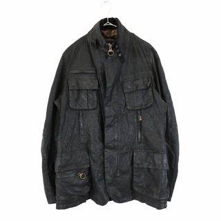 バーブァー(Barbour)のBarbour バブアー インターナショナル オイルドジャケット 防寒 Joe Casely-Hayford ダブルジップ ブラック (メンズ XL) 中古 古着 N9303(その他)