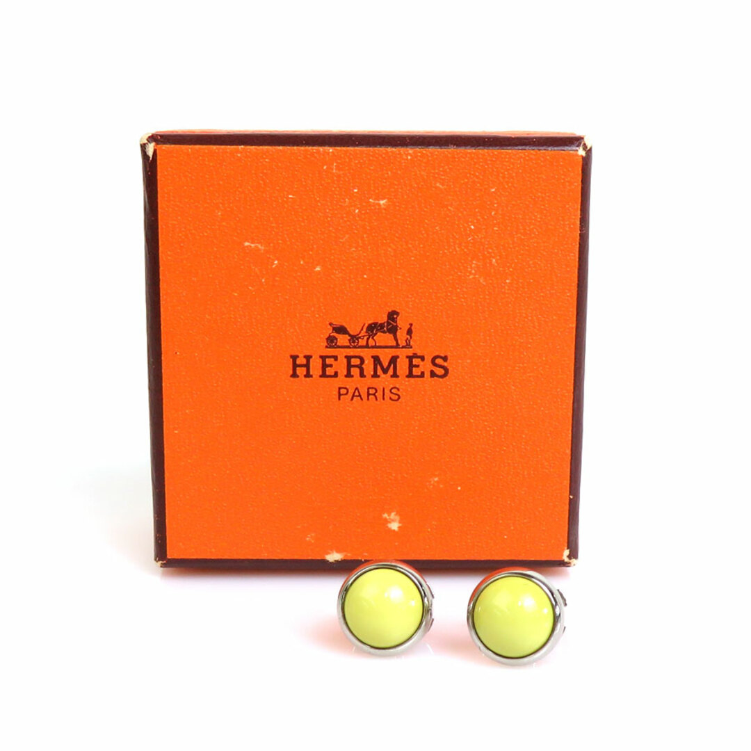 HERMES エルメス　ピアス　片耳　エクリプス　ピンク× シルバー