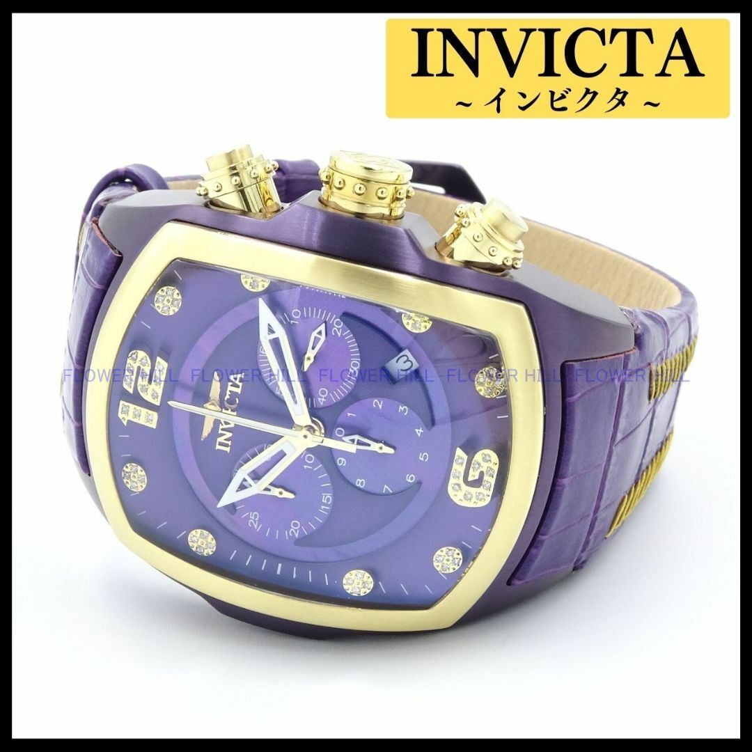 INVICTA 腕時計 43951 LUPAH クォーツ ダイヤモンド レザー