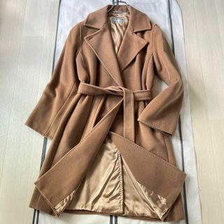 マックスマーラ(Max Mara)の美品✨マックスマーラ 高級銀タグ アンゴラ マニュエラ ロングコート キャメル(ロングコート)