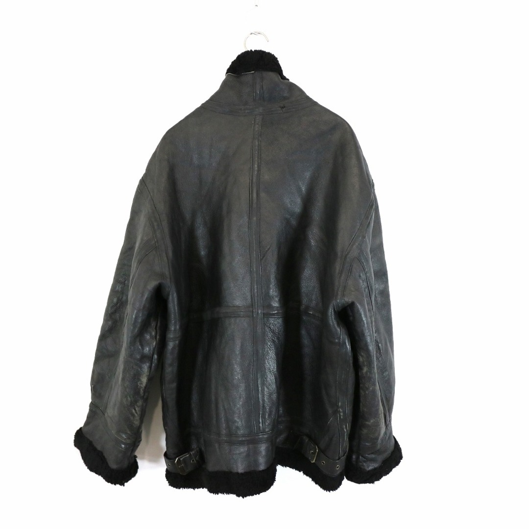 old leather  shearling jacket  レザージャケットＬ