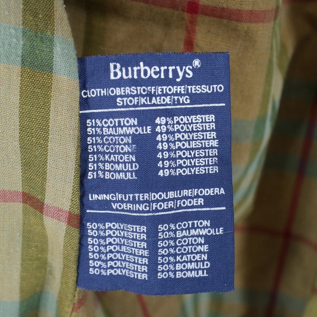 BURBERRY(バーバリー)の80年代 Burberrys バーバリーズ トレンチコート ユーロ ラグランスリーブ ハイブランド オリーブ (レディース 12) 中古 古着 N9348 レディースのジャケット/アウター(ロングコート)の商品写真