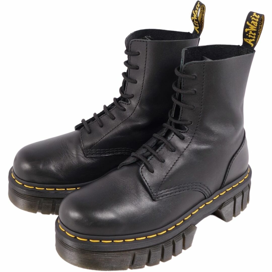 ドクターマーチン Dr.Martens ブーツ ショートブーツ AUDRICK 8ホール 厚底 カーフレザー シューズ レディース  UK6(25cm相当) ブラック