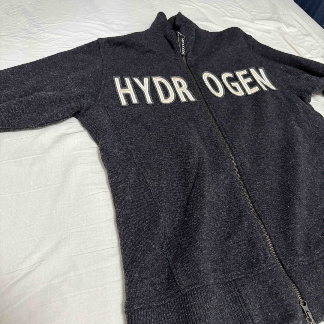 HYDROGEN ハイドロゲン　メンズ　ニットジャケット　薄黒色　Lサイズ 4