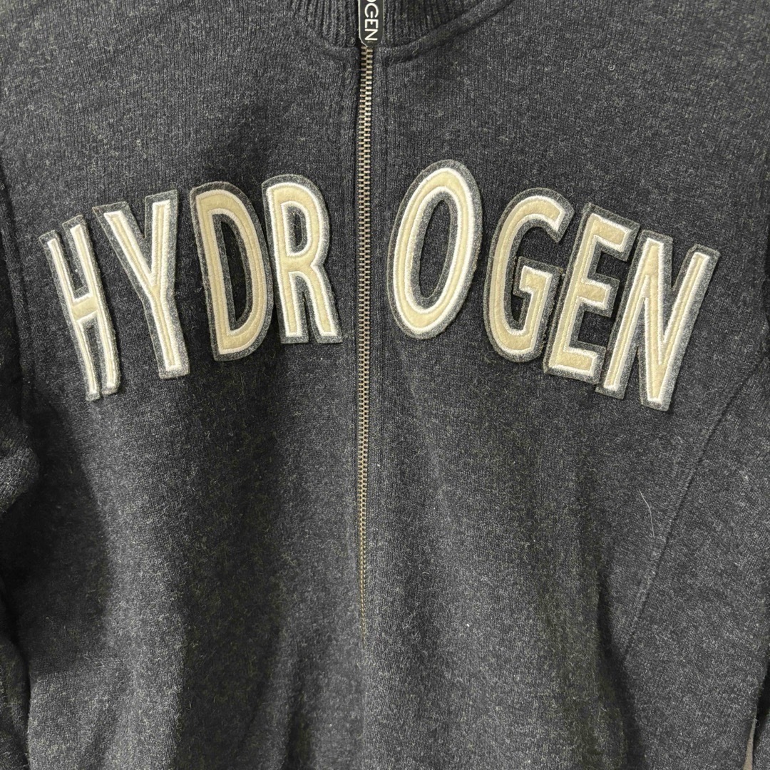 HYDROGEN ハイドロゲン　メンズ　ニットジャケット　薄黒色　Lサイズ 3