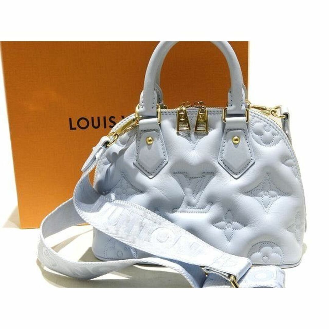 美品 ヴィトン 2WAY ハンドバッグ ☆ M59822 アルマ・ソフト BB ブルーグラシエール カーフレザー モノグラム ▼ LOUIS VUITTON 5I