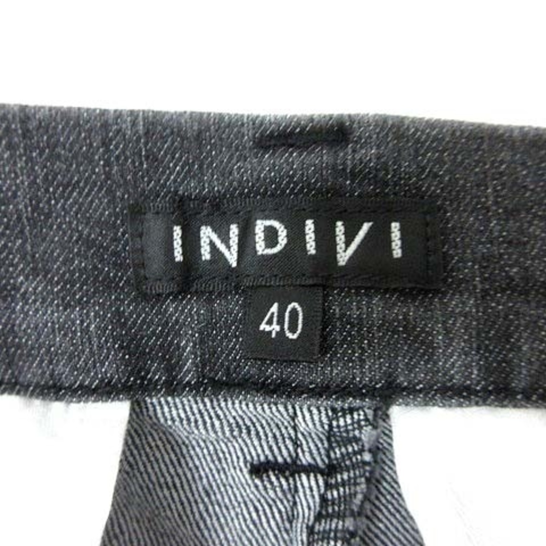 INDIVI(インディヴィ)のインディヴィ INDIVI スラックスパンツ デニム 40 チャコールグレー レディースのパンツ(その他)の商品写真