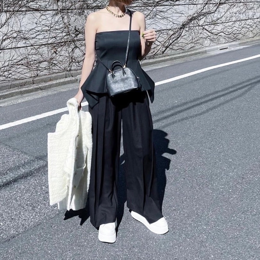シーニュ cygne ウエストタックワイドパンツ - その他