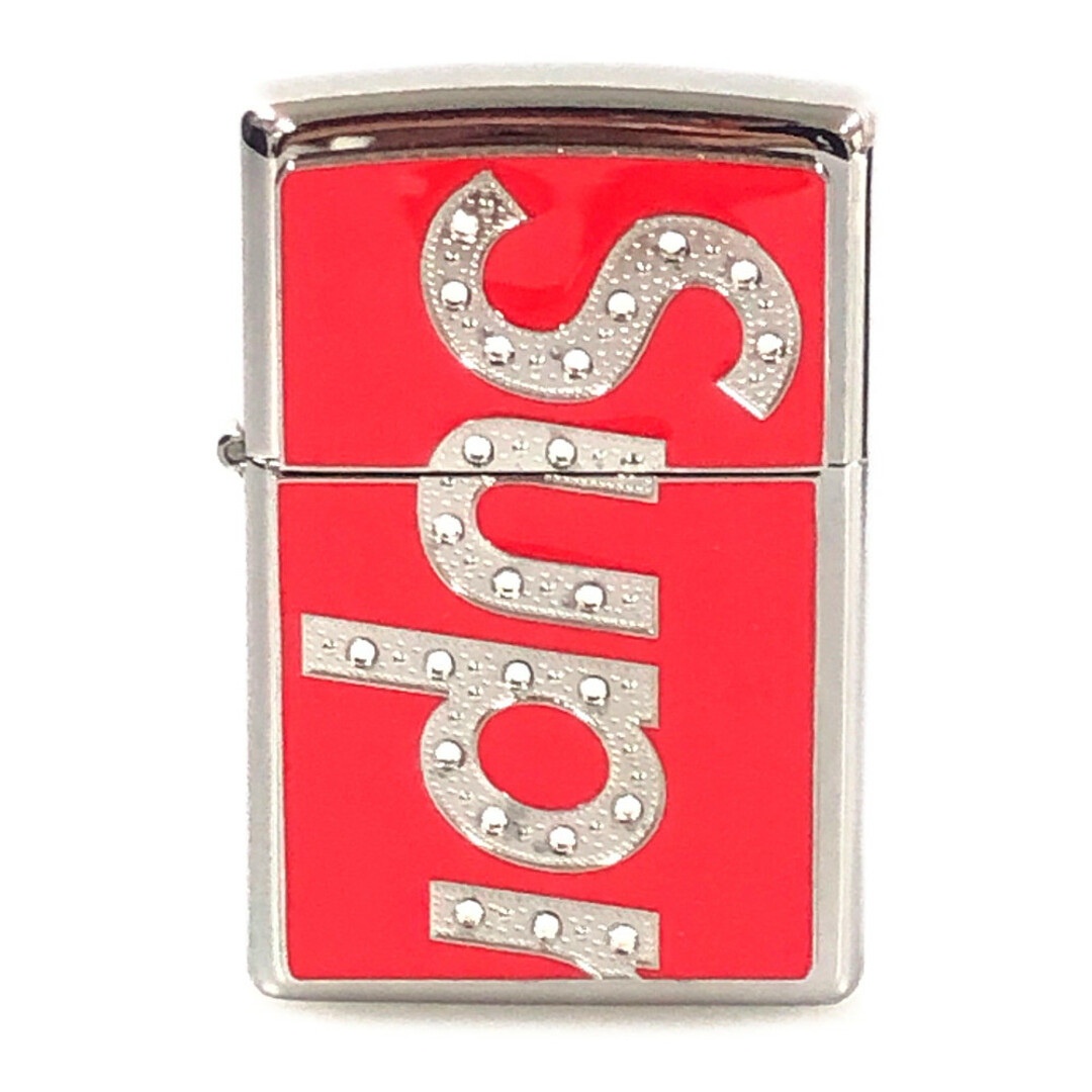 SUPREME シュプリーム Swarovski Zippo スワロフスキー ジッポ ライター レッド シルバー フリー 正規品 / 32184