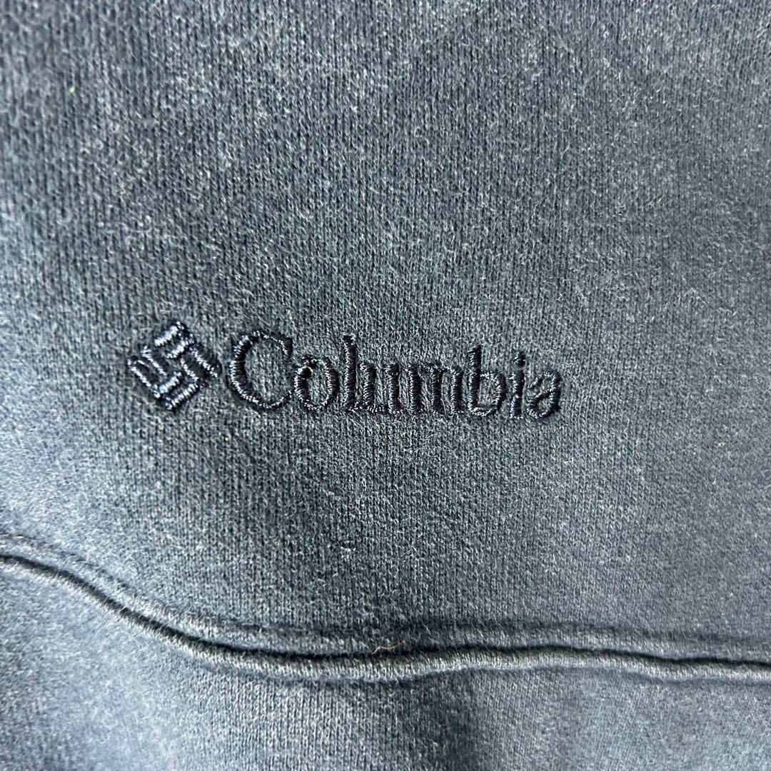 Columbia(コロンビア)の【希少】コロンビア 刺繍ロゴ ワンポイント ハーフジップ スウェット ネイビー メンズのトップス(スウェット)の商品写真