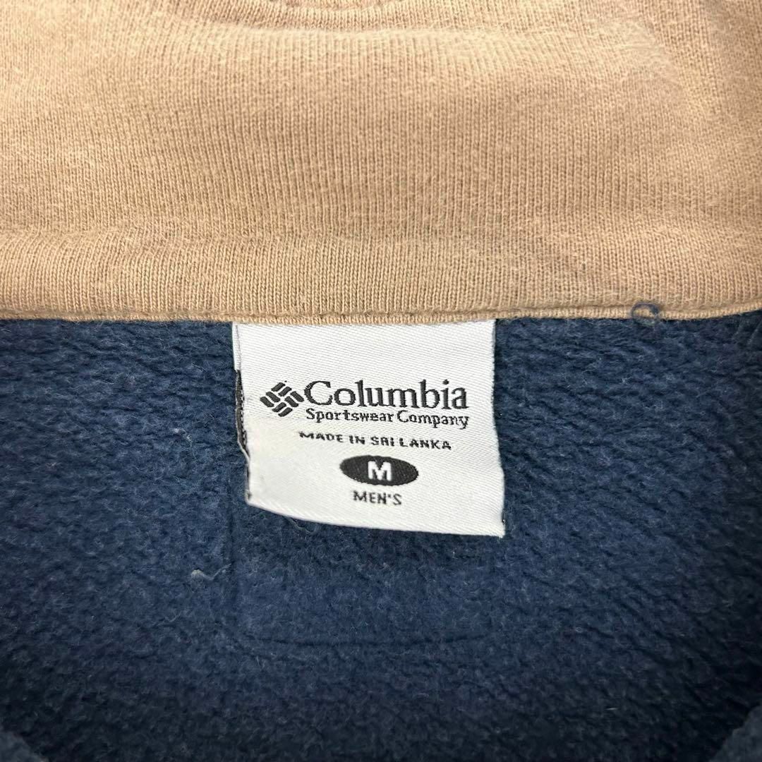 Columbia(コロンビア)の【希少】コロンビア 刺繍ロゴ ワンポイント ハーフジップ スウェット ネイビー メンズのトップス(スウェット)の商品写真