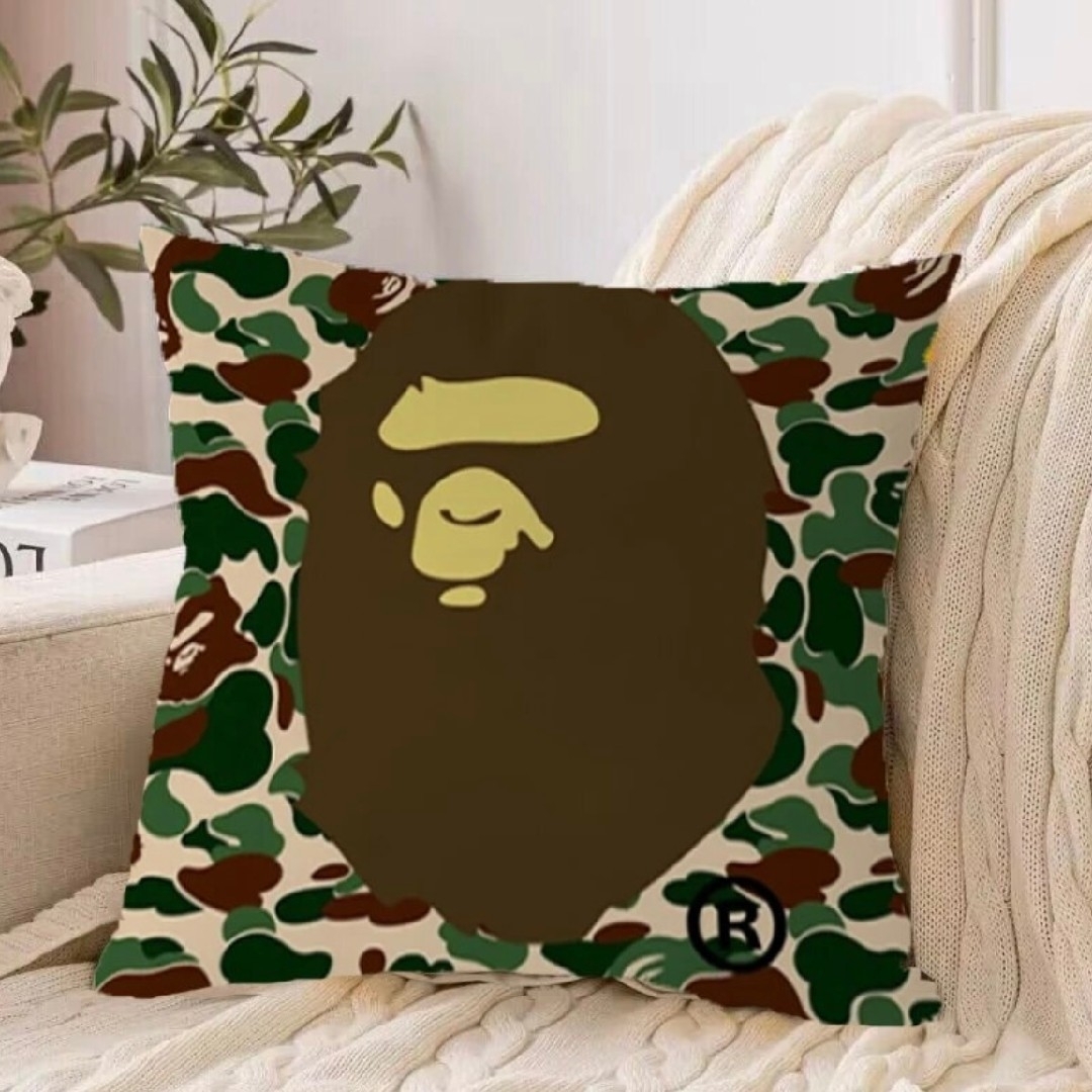 A BATHING APE　アベイシングエイプ　クッションカバー　枕カバー | フリマアプリ ラクマ