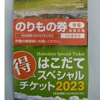 函館市電1日乗車券　2024年3月まで　抽選特典おまけ付(その他)