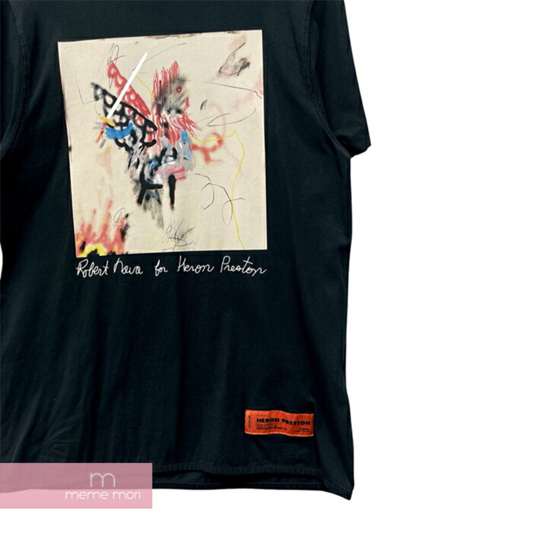 HERON PRESTON×Robert Nava 2020SS Print Tee HWAA007R20914003 ヘロンプレストン×ロバートナバ プリントTシャツ 半袖カットソー グラフィックプリント ロゴ刺繍 ブラック サイズM【231012】【-B】【me04】