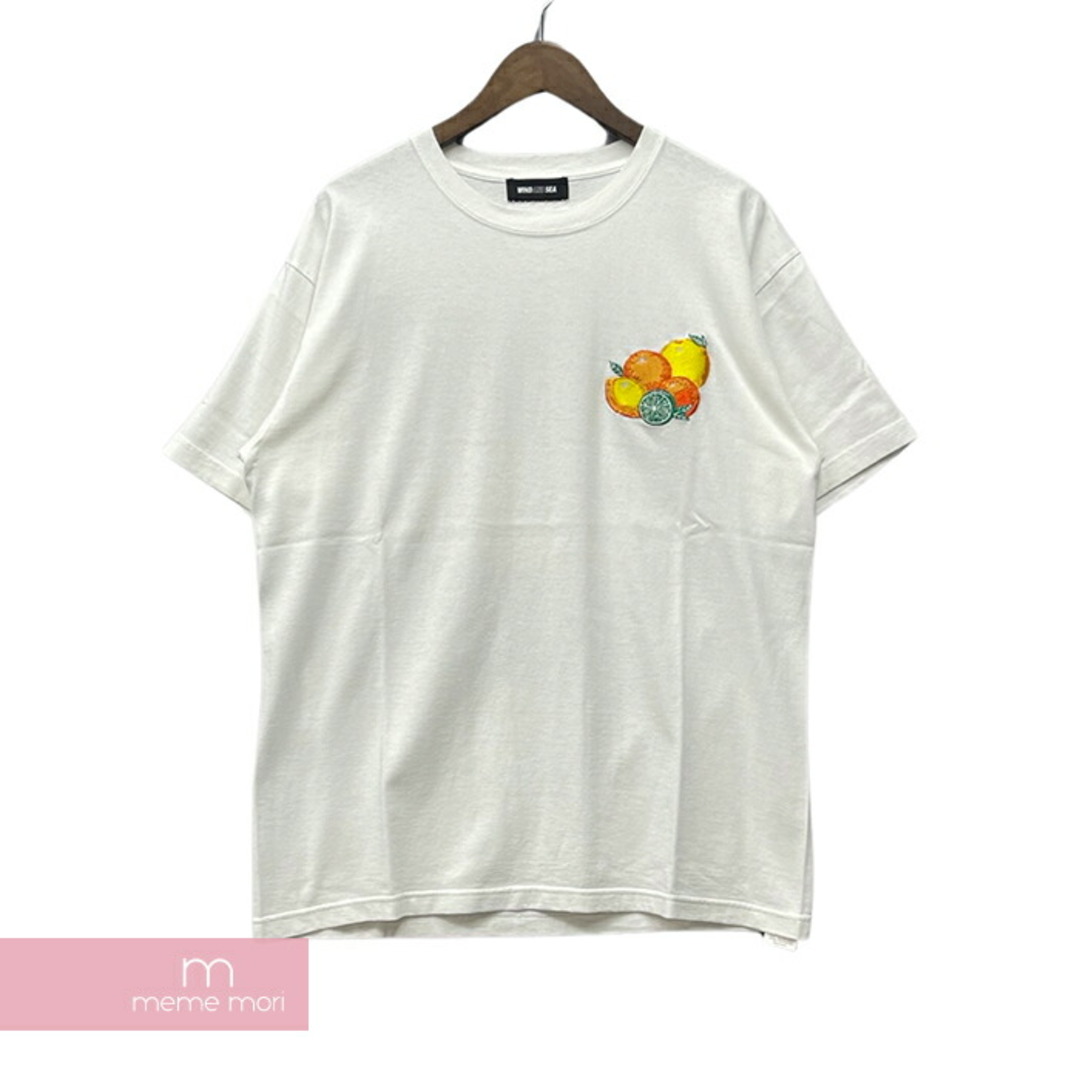 WIND AND SEA 2021SS Juicy Fresh Tee WDS-21S-TPS-06 ウィンダンシー ジューシーフレッシュTシャツ 半袖カットソー フルーツ柄 刺繍 バックロゴプリント ホワイト サイズXL【231012】【-B】【me04】