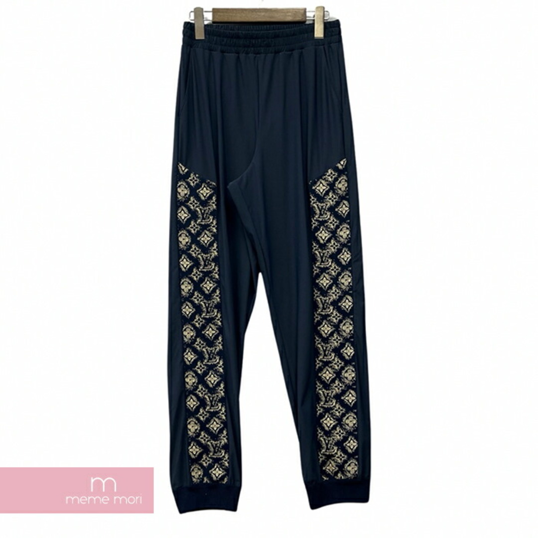 LOUIS VUITTON 2023AW Technical Cotton Track Pants 1ABJEW ルイヴィトン テクニカルコットントラックパンツ ナイロンパンツ モノグラム サイドロゴ ネイビー サイズXS【231012】【-A】【me04】