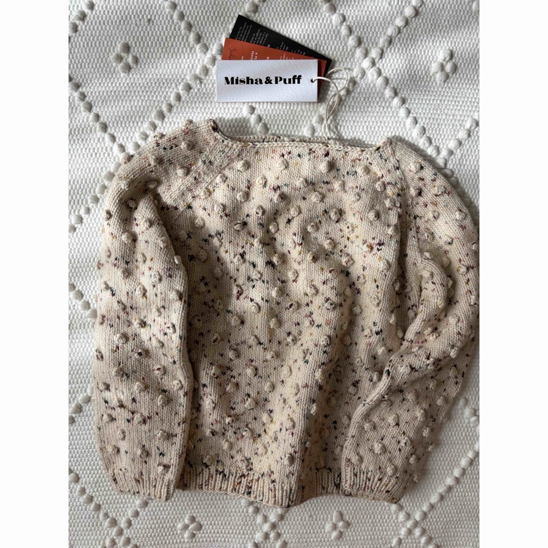 misha and puff popcorn sweater dune 4-5y