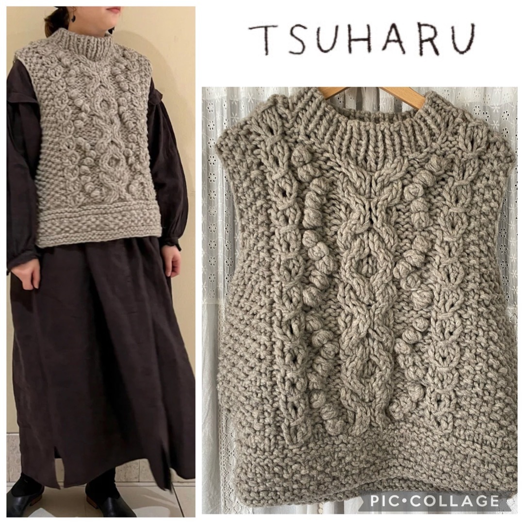 TSUHARU by Samansa Mos2 - TSUHARU⋈ペルー柄編みハンドニットベスト ...