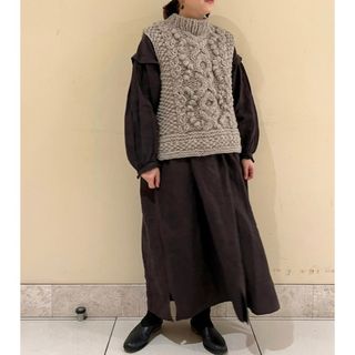 TSUHARU by Samansa Mos2 - TSUHARU⋈ペルー柄編みハンドニットベスト