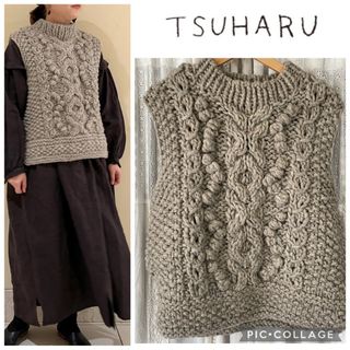 TSUHARU BY SAMANSA MOS2 ペルー柄編みハンドニットベスト