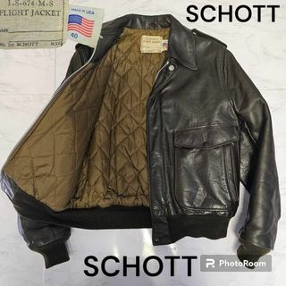 schott - B-3 フライトジャケット Schott ショット 38 M 本革 HH9136の ...