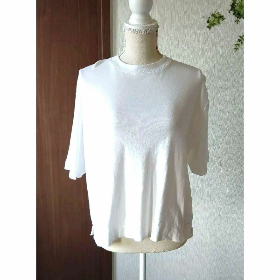 MUJI (無印良品)(ムジルシリョウヒン)の秋冬12【MUJI】いまどきのゆったりTシャツ　ホワイト レディースのトップス(Tシャツ(半袖/袖なし))の商品写真