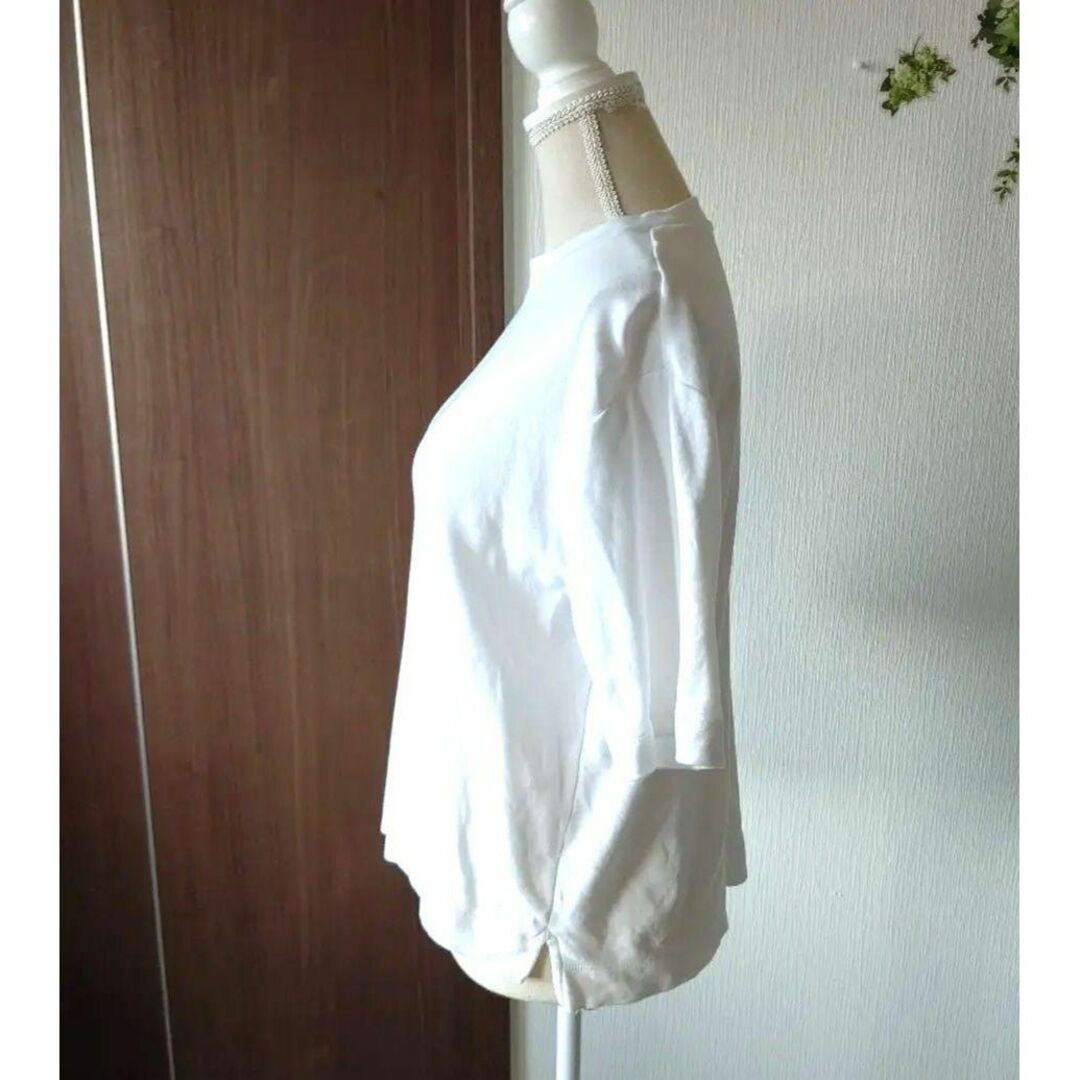 MUJI (無印良品)(ムジルシリョウヒン)の秋冬12【MUJI】いまどきのゆったりTシャツ　ホワイト レディースのトップス(Tシャツ(半袖/袖なし))の商品写真