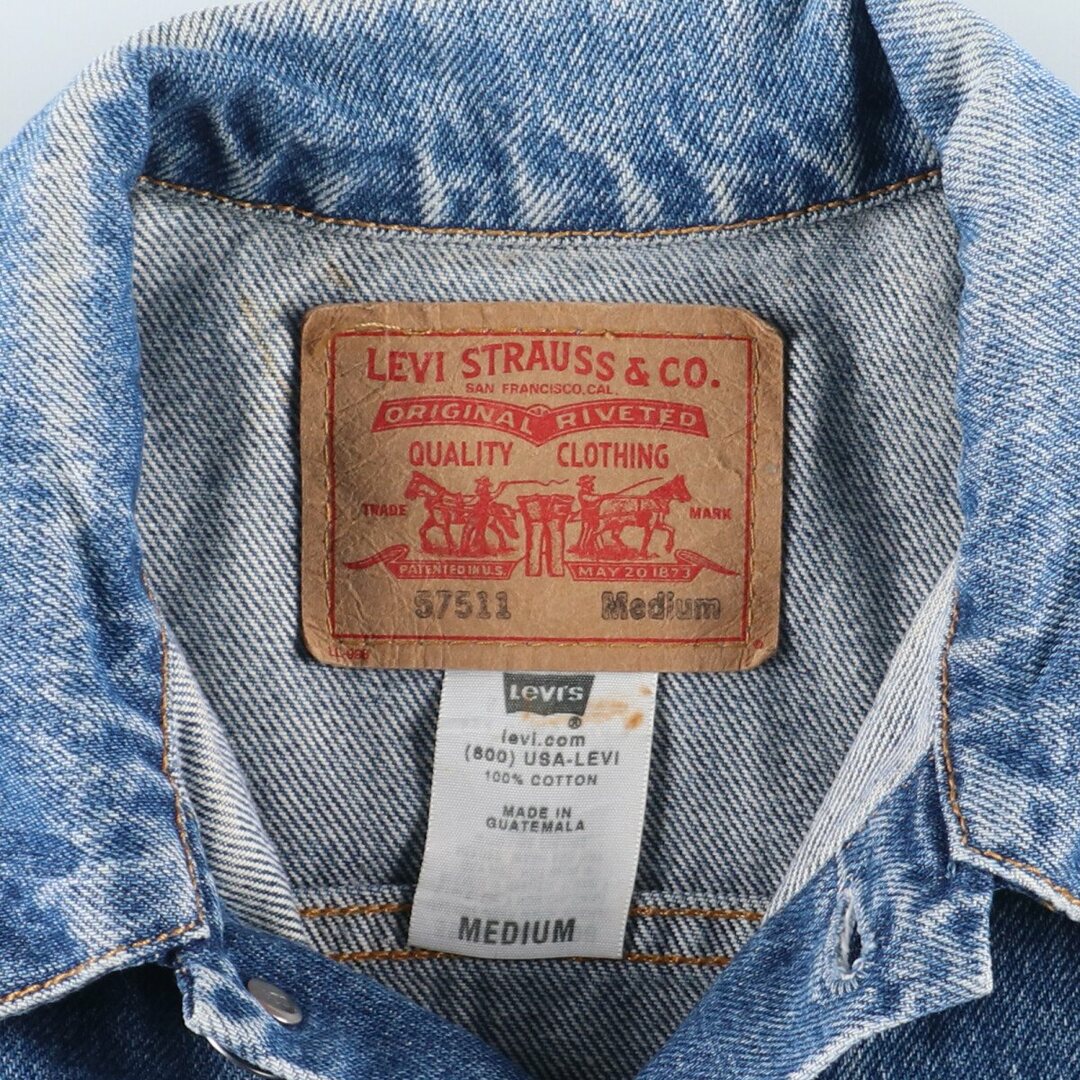 Levi's(リーバイス)の古着 リーバイス Levi's 57511 デニムジャケット Gジャン レディースM /eaa383915 レディースのジャケット/アウター(Gジャン/デニムジャケット)の商品写真