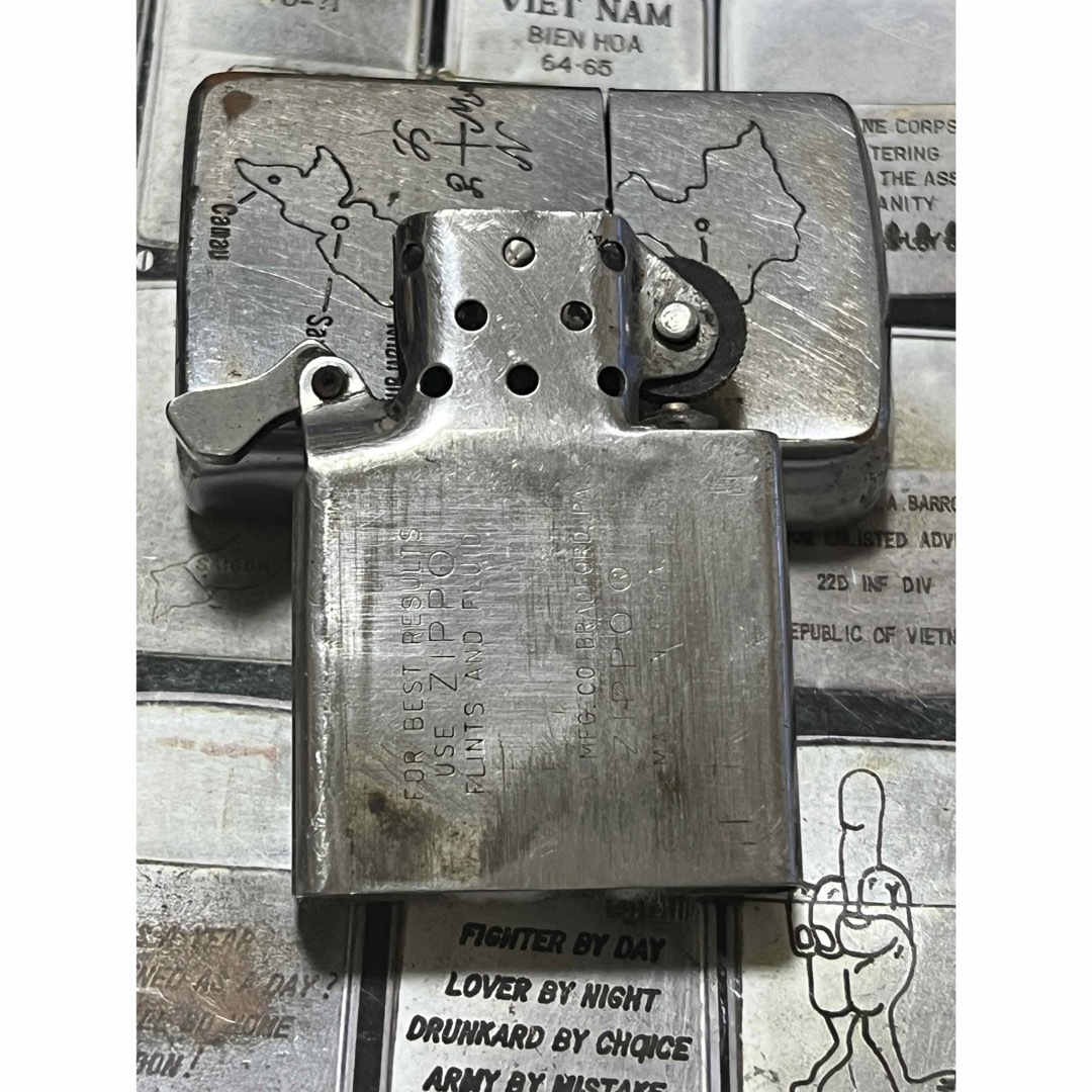 ベトナムZIPPO】本物 1968年製ベトナムジッポー「ベトナム地図」PHU-