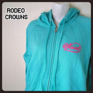 ロデオクラウンズ(RODEO CROWNS)の★RODEO CROWNS★プリント エメラルドグリーン パーカー レディース(パーカー)