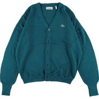 70年代 ラコステ LACOSTE IZOD アクリルニットカーディガン USA製 メンズXL ヴィンテージ /eaa316401