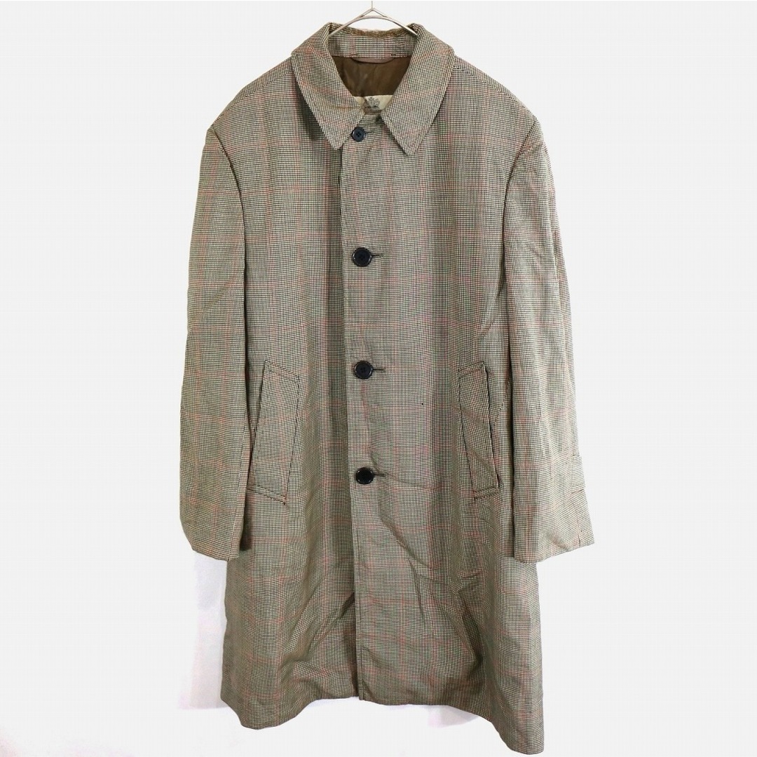 80s OLD Aquascutum 千鳥格子 ウール ジャケット-