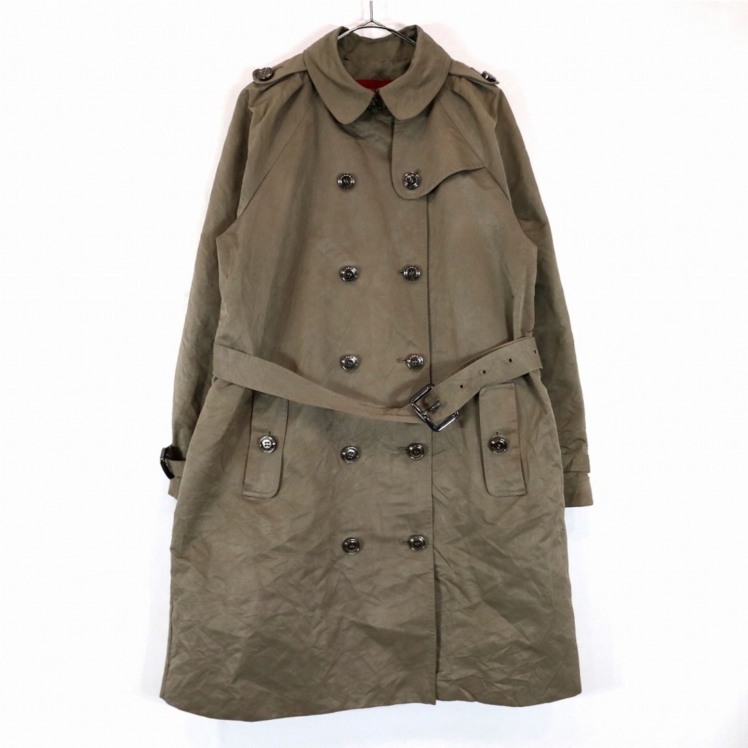 BURBERRY(バーバリー)のBURBERRY バーバリー トレンチコート ユーロ  ヨーロッパ古着 グレー (メンズ  L相当) 中古 古着 O0100 メンズのジャケット/アウター(トレンチコート)の商品写真