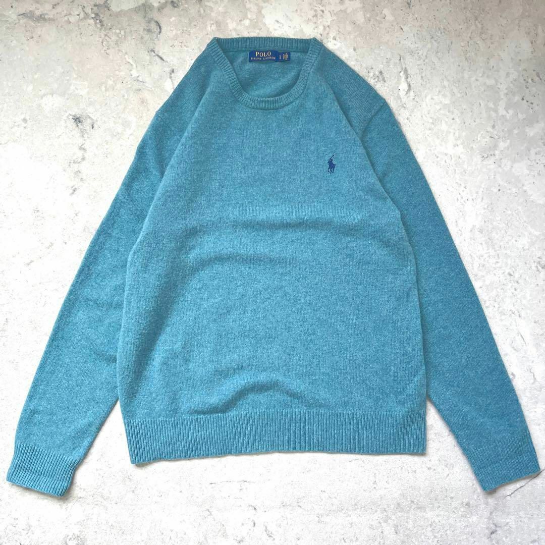 06【人気L】 ラルフローレン 刺繍ロゴ ニット セーター 人気 ワンポイント-