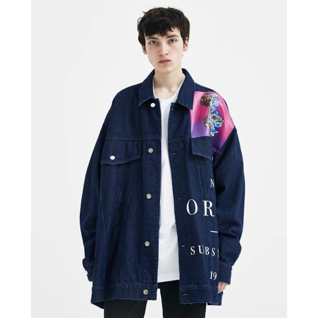 RAF SIMONS(ラフシモンズ)のラフシモンズ New Orderプリント アーカイブ デニムジャケット メンズのジャケット/アウター(Gジャン/デニムジャケット)の商品写真