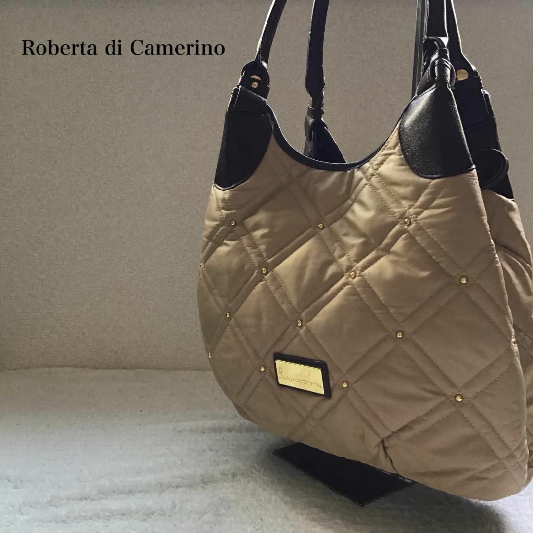 美品✨Roberta di Camerinoロベルタディカメリーノトートバッグ茶