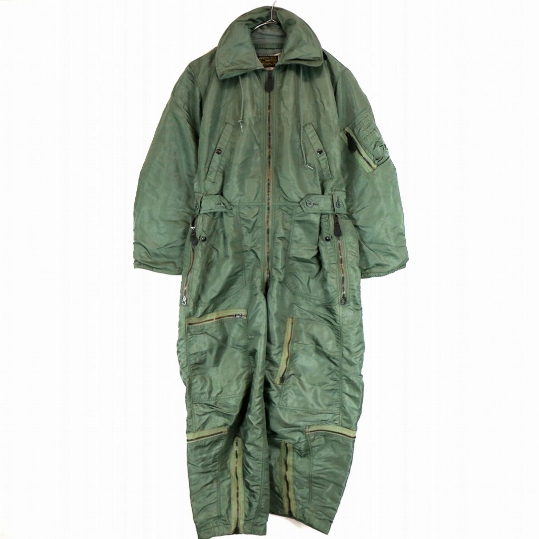 50年代 米軍実物 U.S.AIRFORCE CWU 1/P フライトスーツ ミリタリー 戦闘服 オリーブ (メンズ MEDIUM REGULAR) O0248
