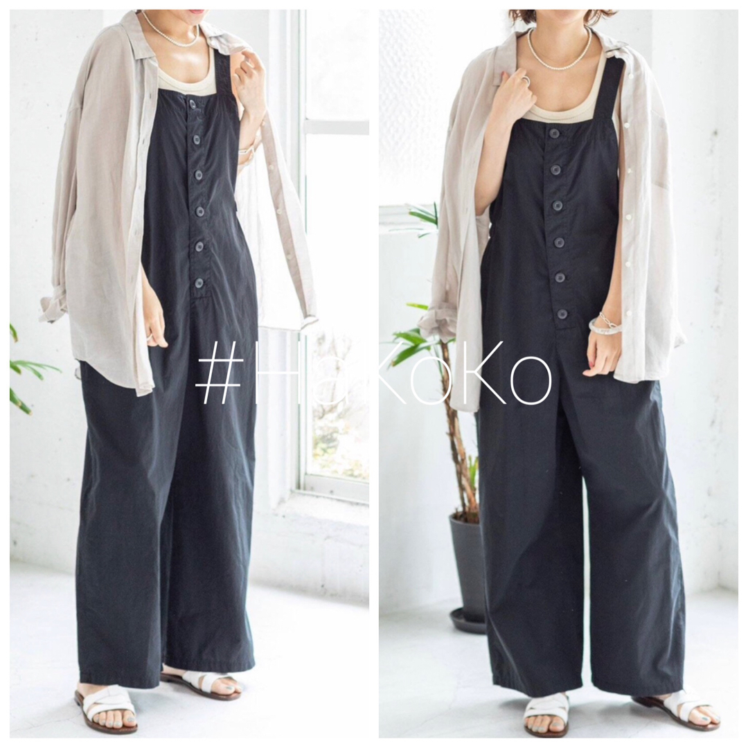【美品】 IENA リップストップオーバーオール サロペット ブラック 36