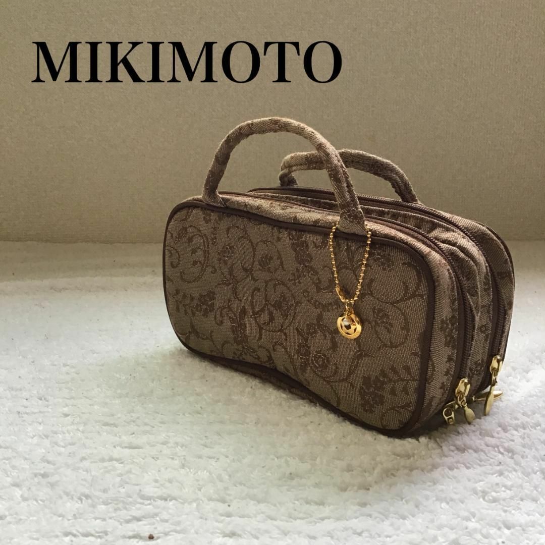 美品✨MIKIMOTO ミキモト ハンドバッグ ブラウン