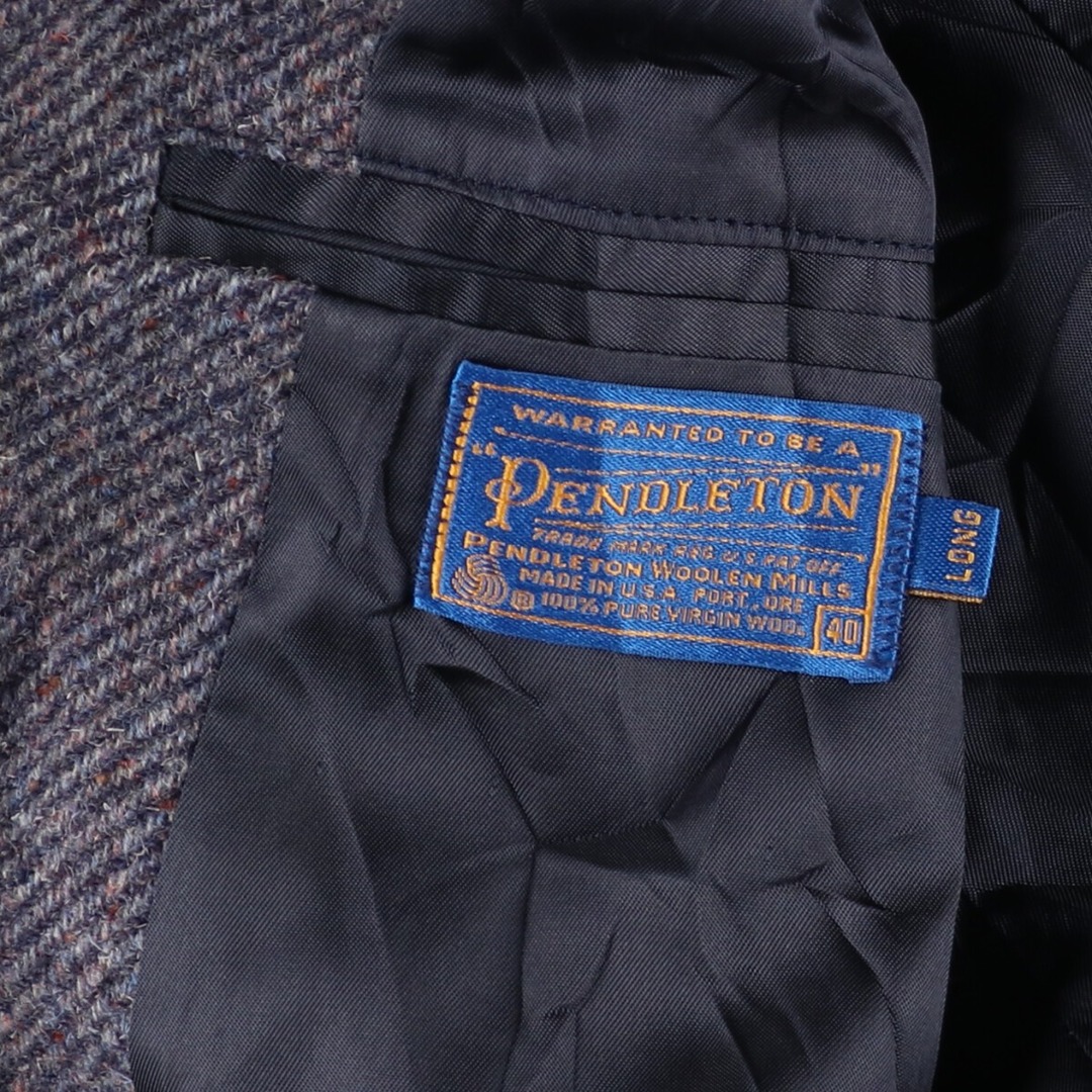 PENDLETON(ペンドルトン)の古着 80年代 ペンドルトン PENDLETON ウールテーラードジャケット USA製 メンズL /eaa378549 メンズのジャケット/アウター(テーラードジャケット)の商品写真