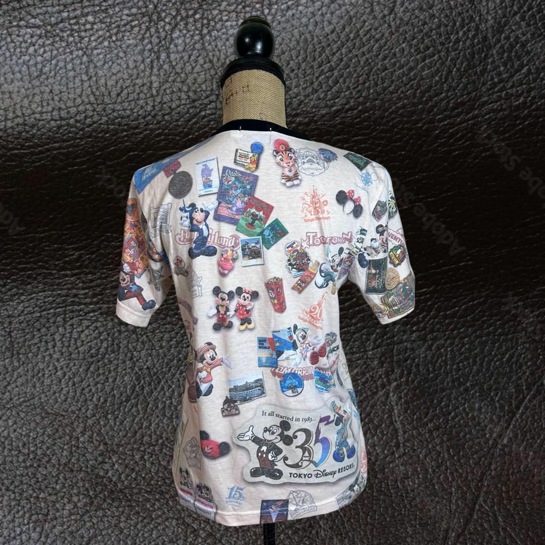 Disney(ディズニー)の【tokyo Disney resort】総柄Tシャツ　クルーネック　ピンク　S レディースのトップス(シャツ/ブラウス(半袖/袖なし))の商品写真
