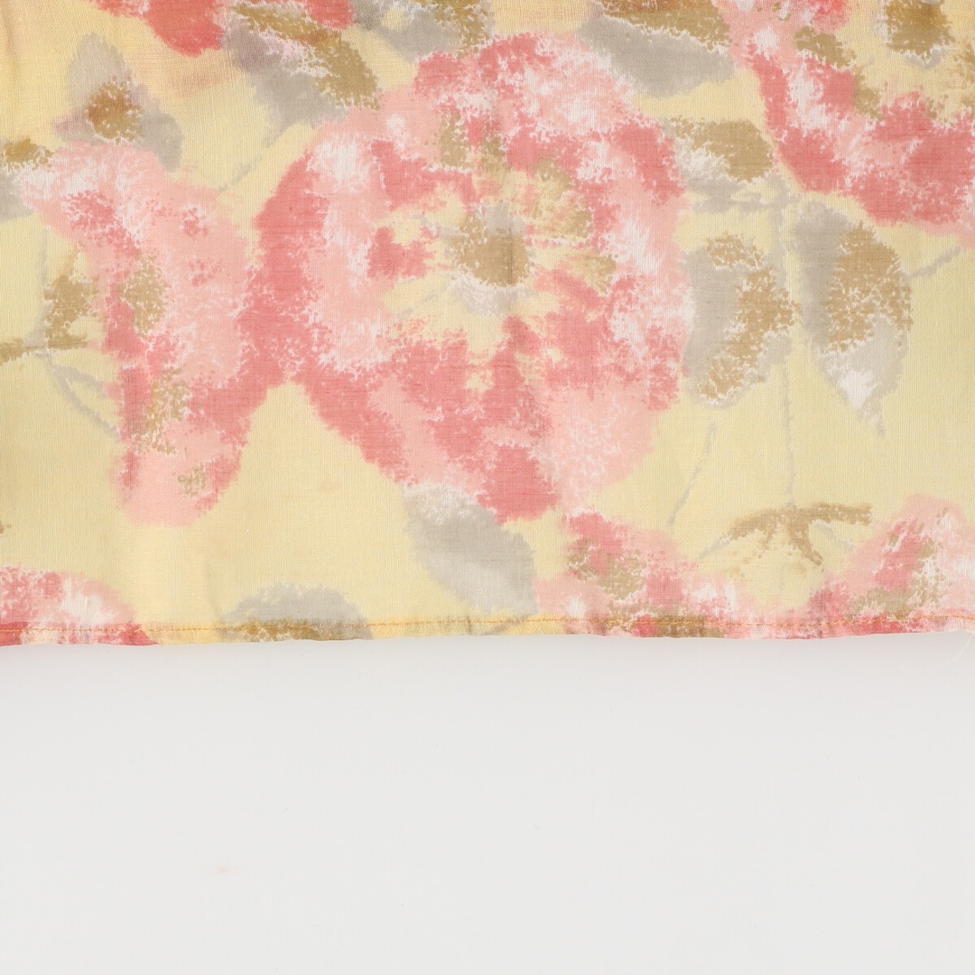 古着 70年代 UNKNOWN 花柄 マキシ丈 シースルー フレアワンピ―ス レディースL ヴィンテージ /eaa375397 レディースのワンピース(その他)の商品写真