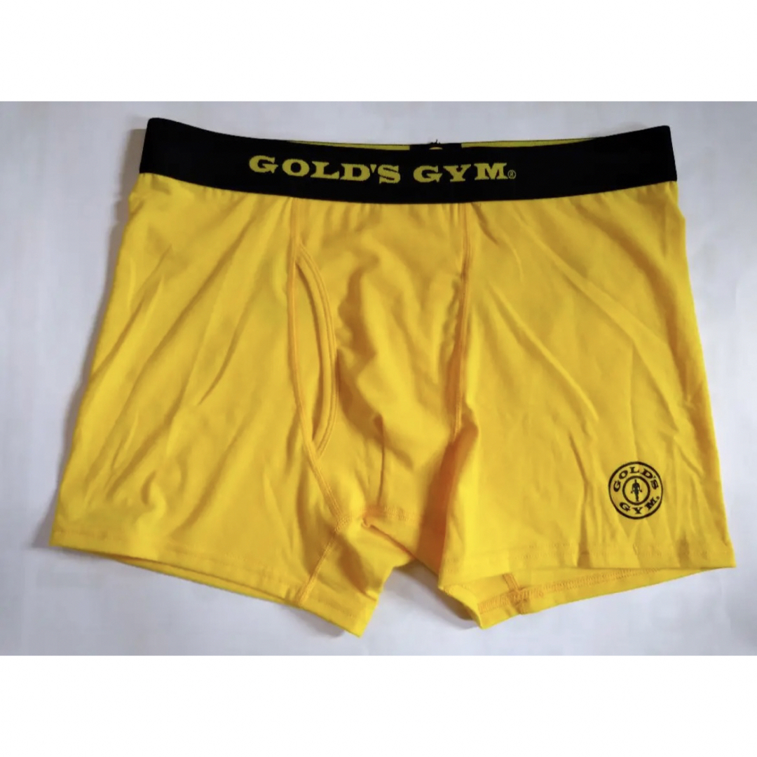 GOLD'S GYM(ゴールドジム)の【残り１セット】ゴールドジム　ボクサーブリーフ　LLサイズ　濃黄色×黒色セット メンズのアンダーウェア(ボクサーパンツ)の商品写真