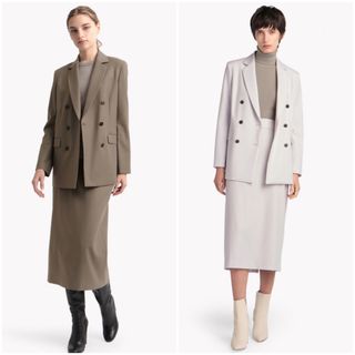 誠に恐れ入ります…Theory 22AW スカート ＋コートおまとめ