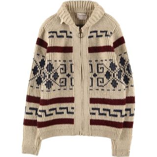 ペンドルトン(PENDLETON)の古着 80年代 ペンドルトン PENDLETON 総柄 カウチンセーター メンズM ヴィンテージ /eaa339240(ニット/セーター)