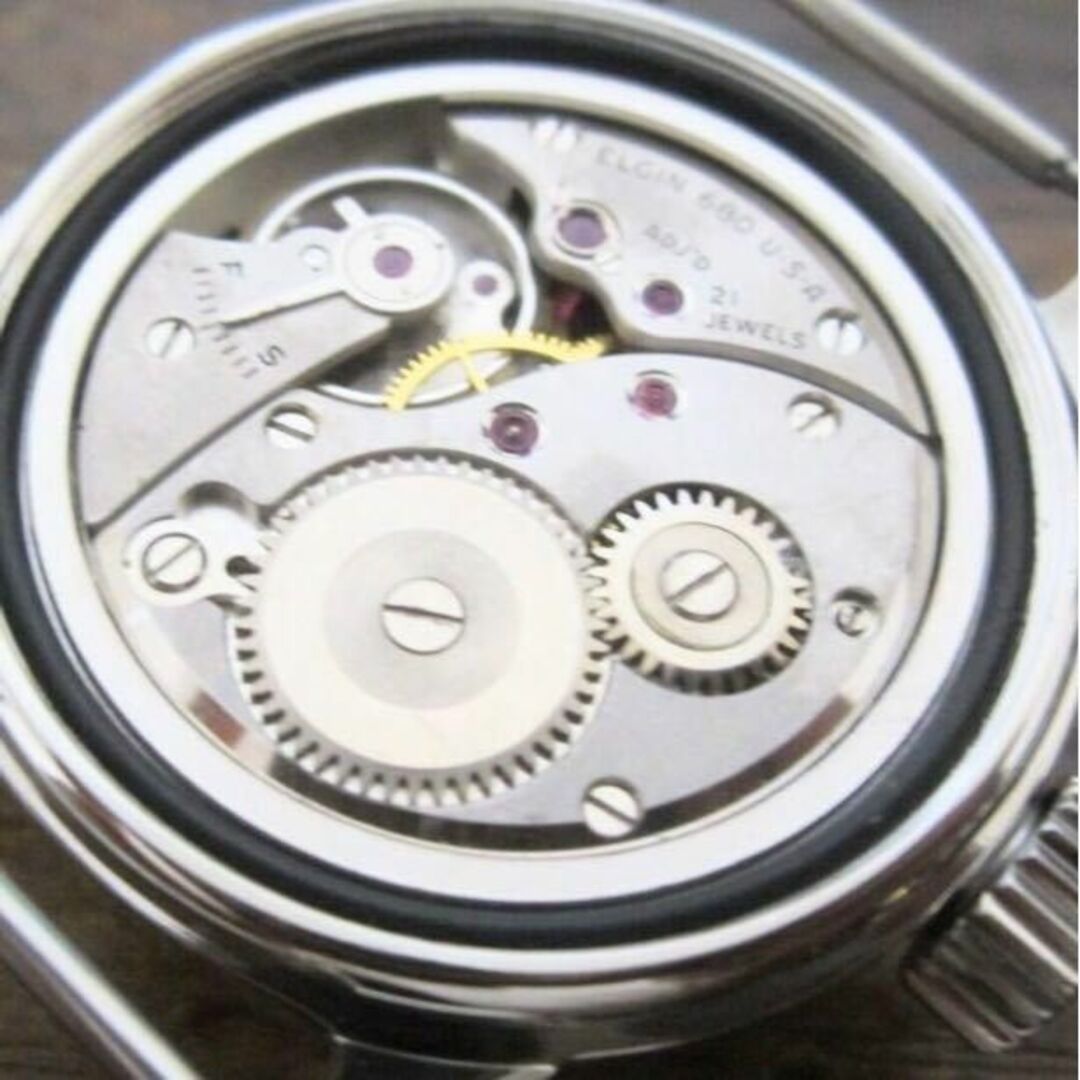 ELGIN - #2788【人気のミリタリー】メンズ 腕時計 エルジン 手巻 動作