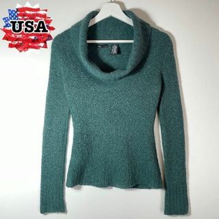 ロンドンガール❗️90sVINTAGE ニット緑 高品質❗️超美品【USA古着】(ニット/セーター)