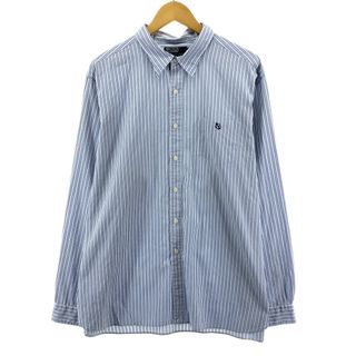 ラルフローレン(Ralph Lauren)の古着 ラルフローレン Ralph Lauren POLO by Ralph Lauren ストライプ柄長袖 ボタンダウンストライプシャツ メンズXXL ヴィンテージ /eaa383683(シャツ)